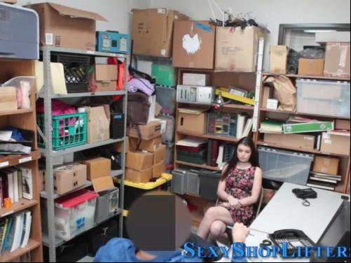 Real shoplifter banged